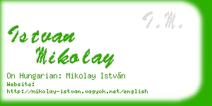 istvan mikolay business card
