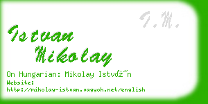 istvan mikolay business card